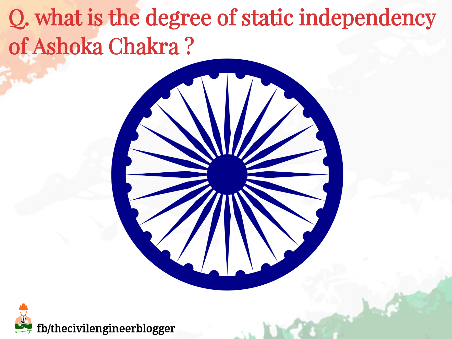 Question Cards Static independency of Ashoka Chakra