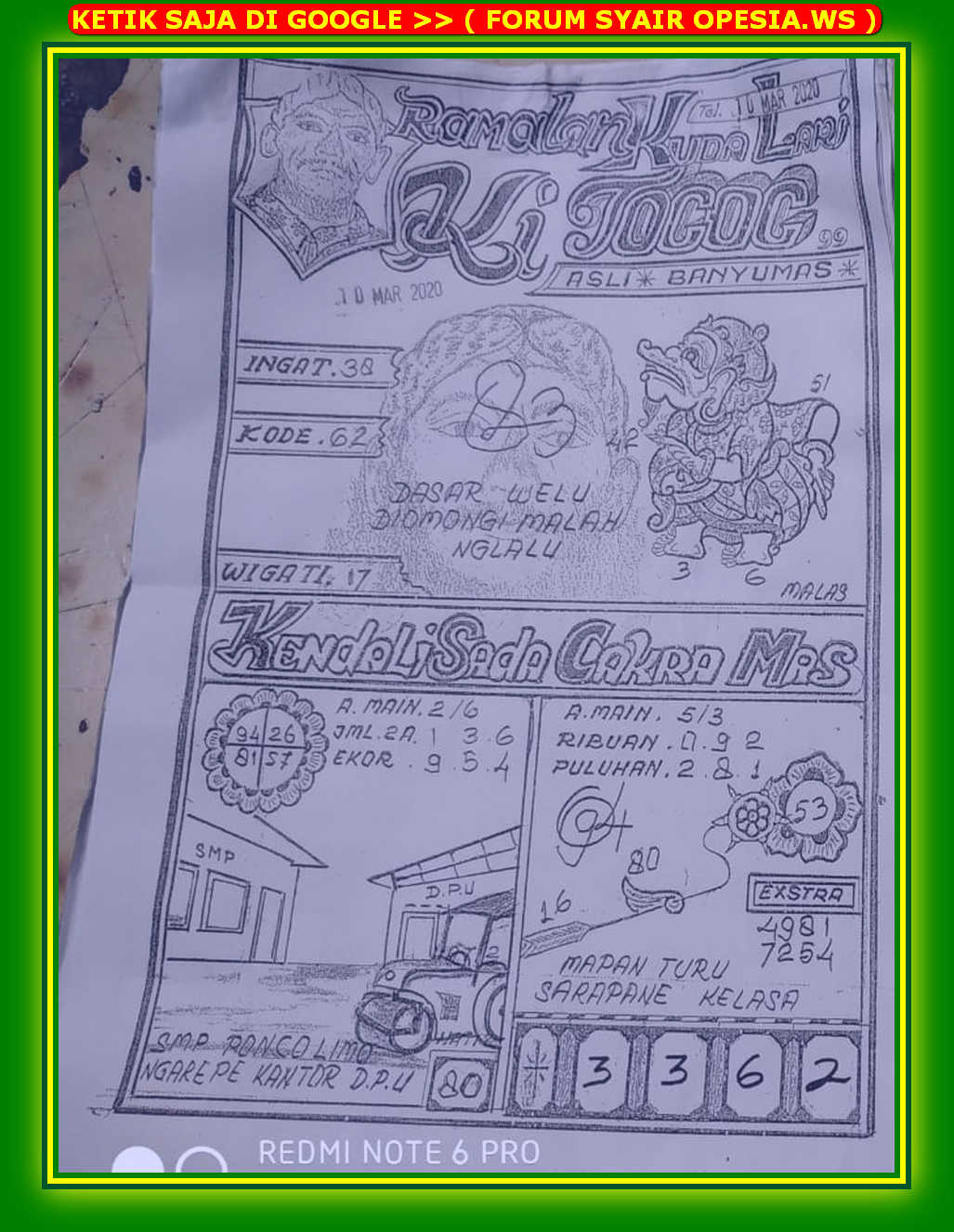 Kode Syair Hongkong 10 Maret 2020 - Forum Syair Togel Hongkong Singapura  Sydney