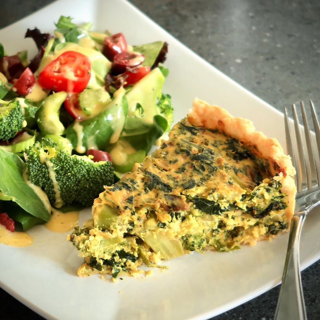 Easy Broccoli and Spinach Quiche