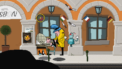 Detective Case And Clown Bot In Murder In The Hotel Lisbon Game Screenshot 2