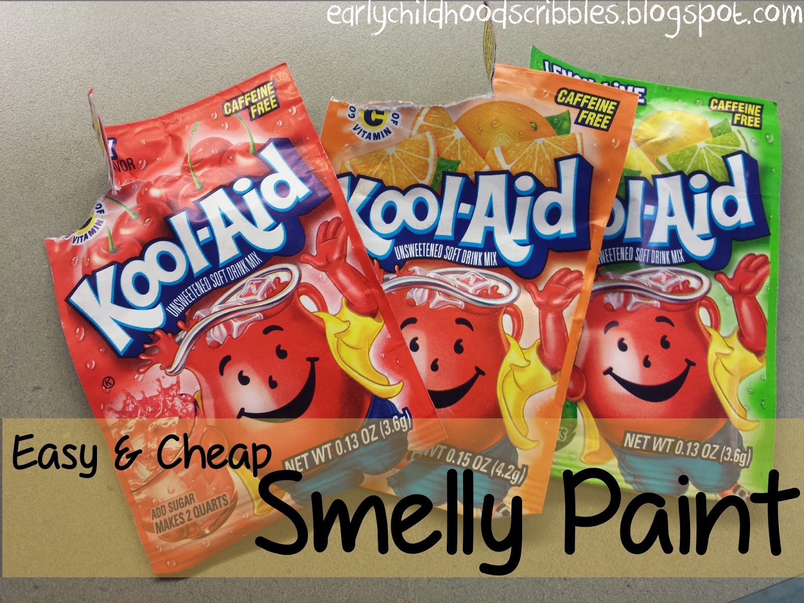 Early Childhood Scribbles Easy and Cheap Smelly Paint