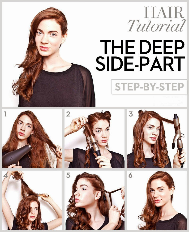 Tutorial Prom Hairstyle for Long Hair Deep Side Part Hair Tutorial