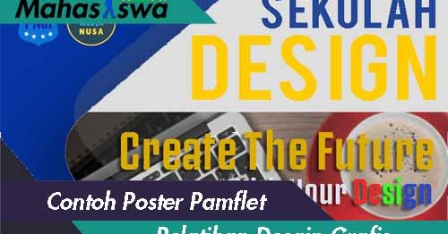 Contoh Poster Pamflet Pelatihan Desain Grafis Mahasiswa Unusa