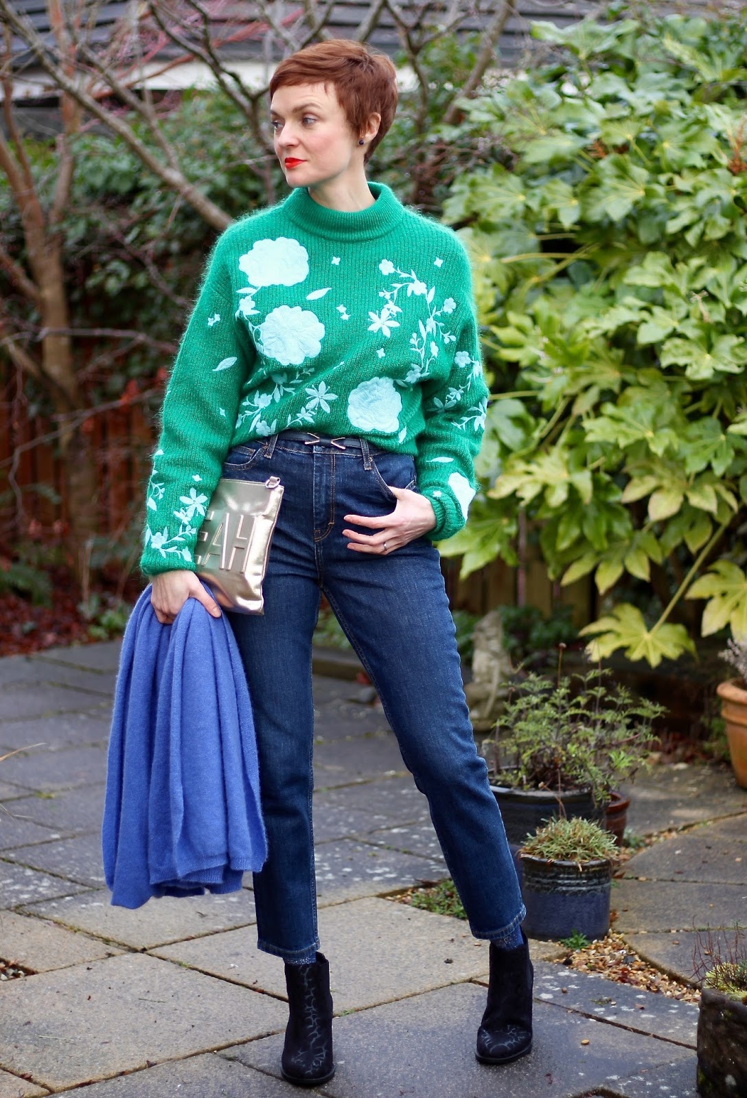 Blogger's favourite H&M Embroidered Jumper & Topshop Orson Jeans | Fake Fabulous