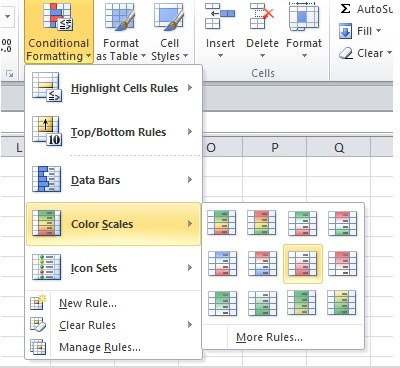 cara memberi warna dengan pilihan color scales