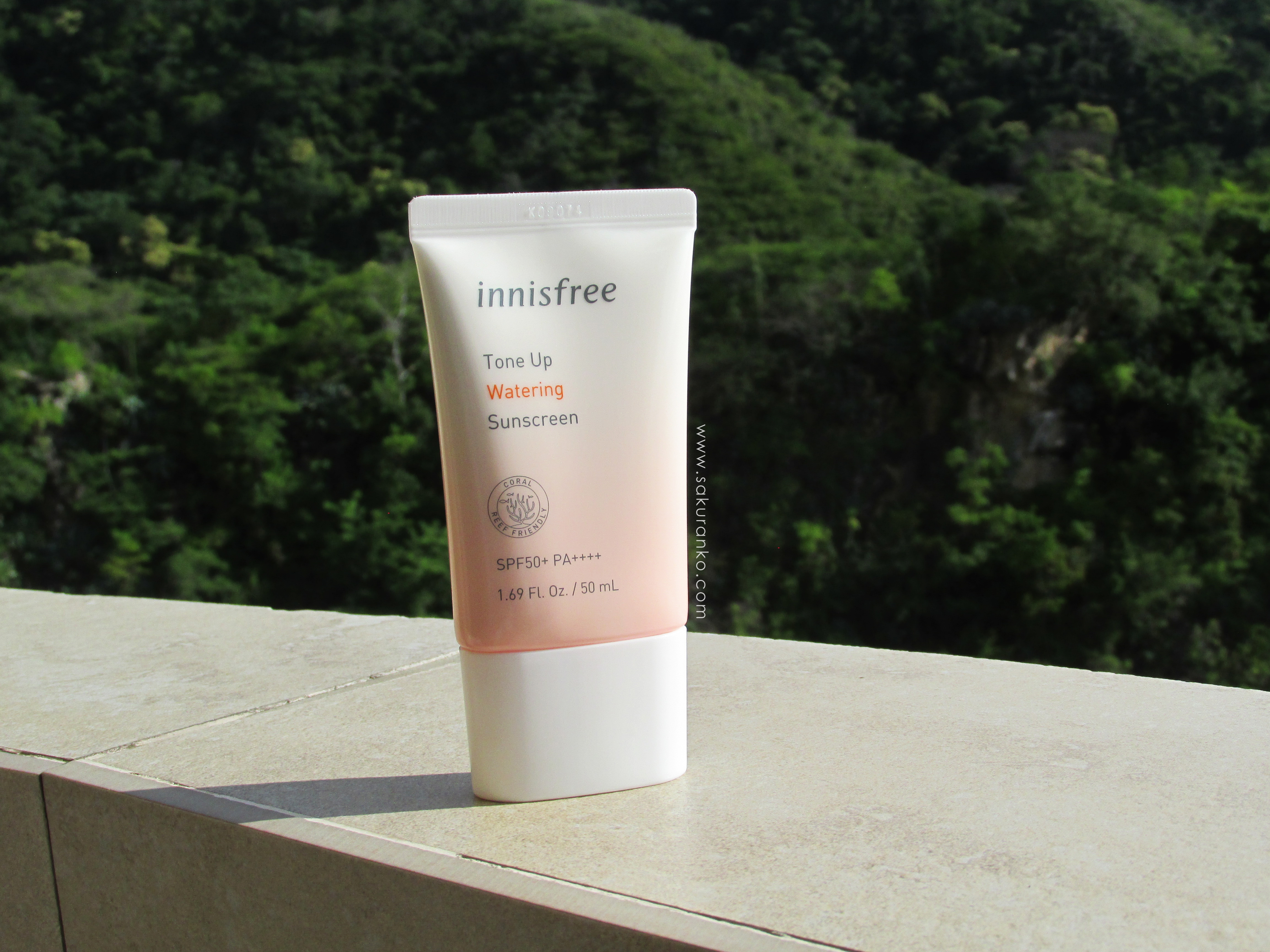 Sakuranko Innisfree Tone Up Watering Sunscreen SPF50+ PA++++ 50ml Review