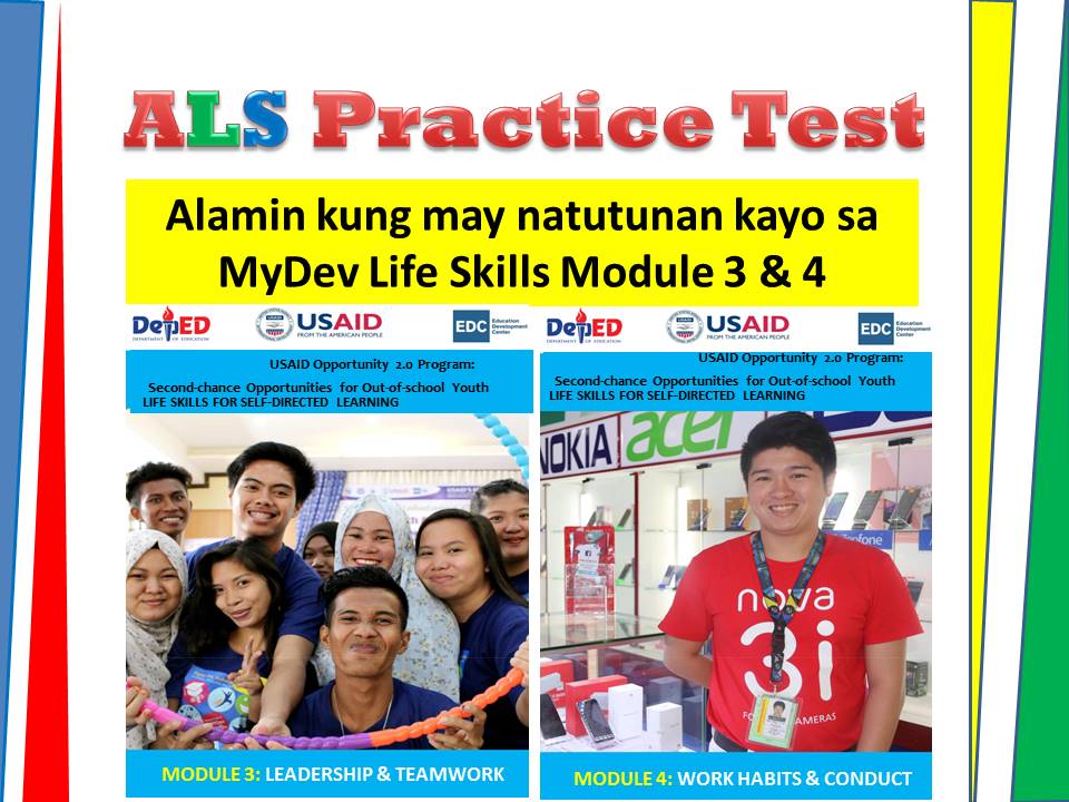 Alternative Learning System ALS Practice Test MyDev Life Skills