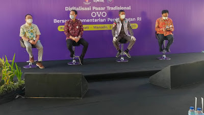 Wamendag Jerry Sambuaga Hadiri Program Digitalisasi Pasar Rakyat Bersehati Manado
