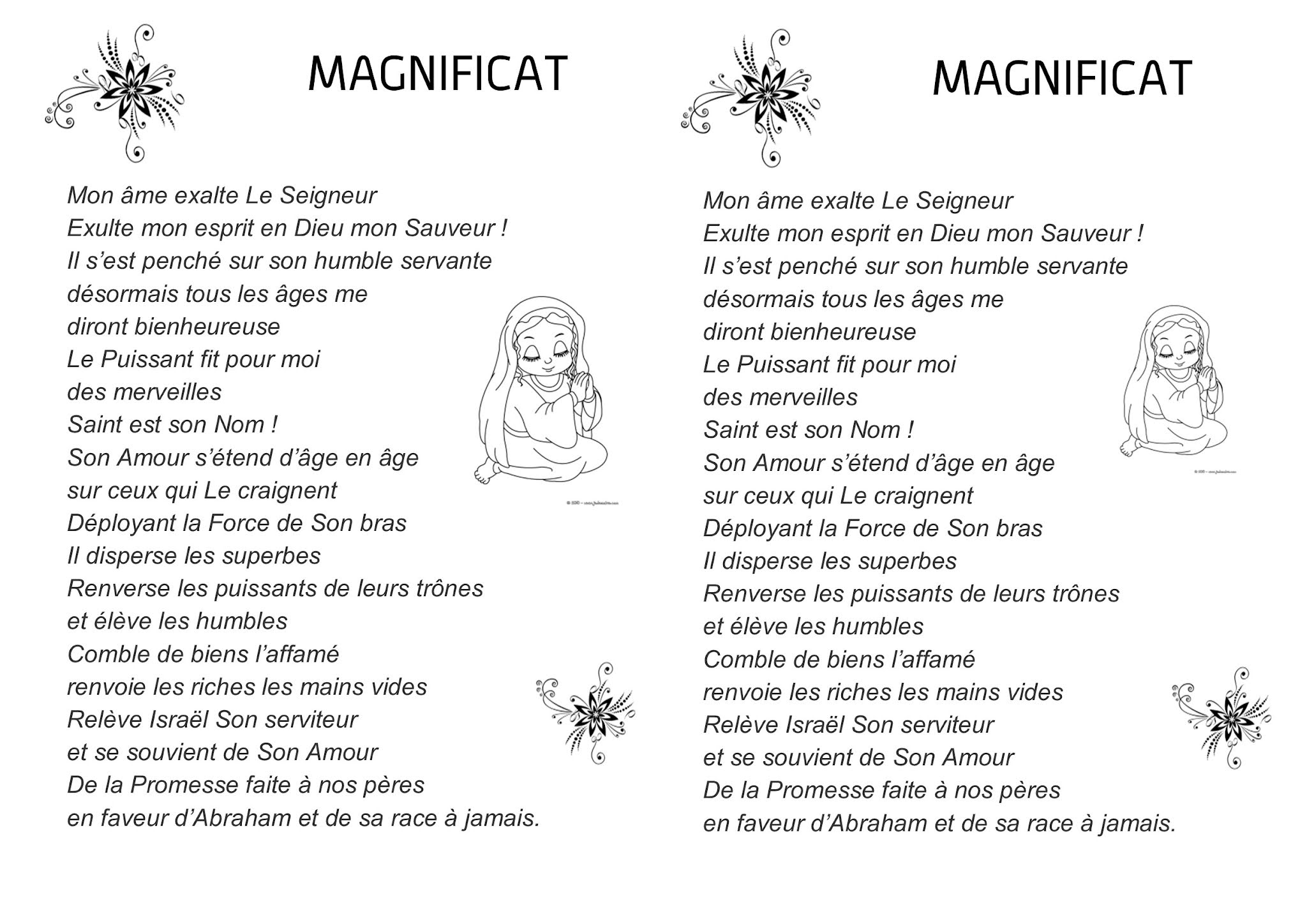 Caté, BD, diaporamas La Visitation (Marie et Elisabeth)