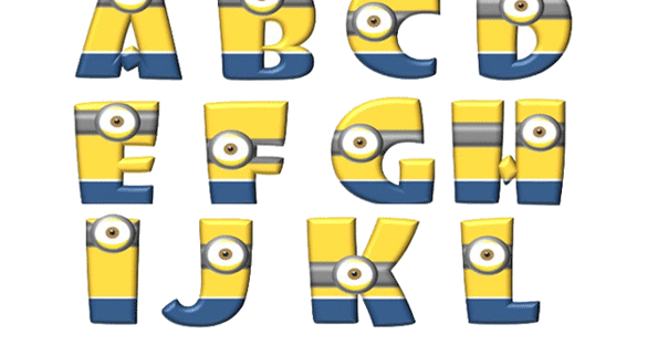 Abecedario con letras de los minions para imprimir | Imagenes y dibujos