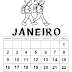 CALENDÁRIOS PARA COLORIR 2022 - JANEIRO