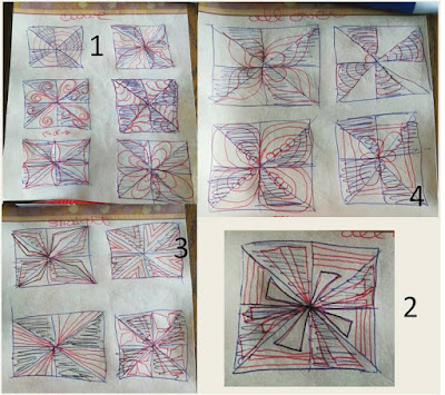 Various FMQ designs for the pinwheel blocks