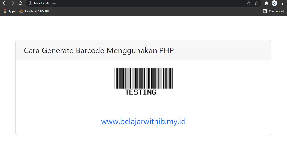 Cara Generate Barcode Menggunakan PHP