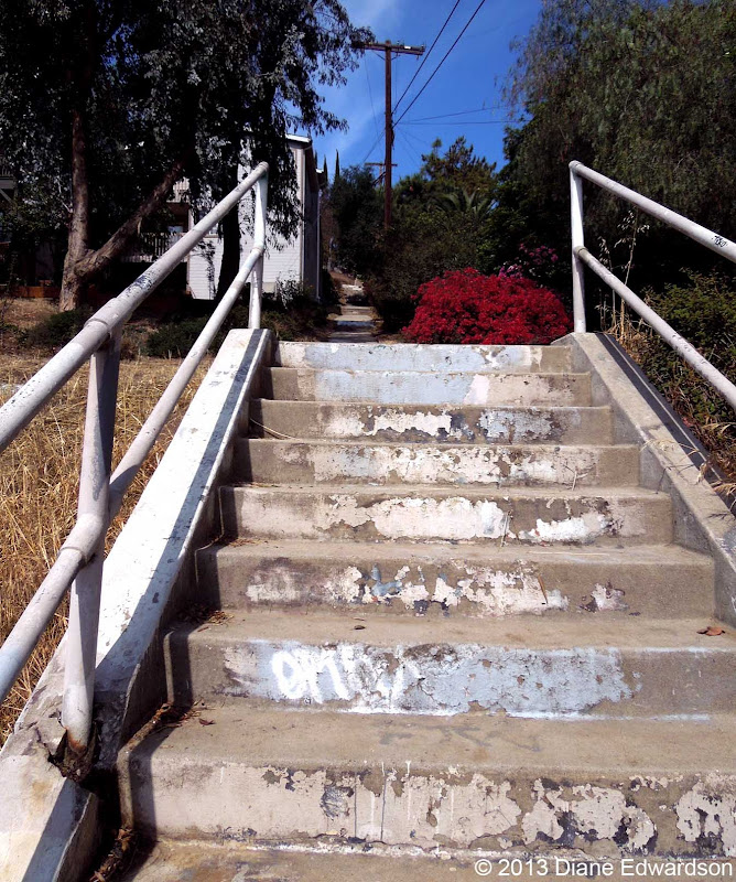 Corralitas Red Car Property Silver Lake Ave Public Staircase Coming