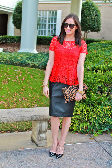 Wake Up Your Wardrobe: what i wore: leather + lace plus a giveaway!