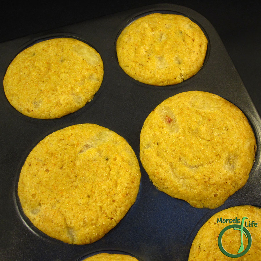 Morsels of Life - Mexican Corn Muffins - Savory Mexican-inspired corn muffins with pepper jack cheese mixed in.