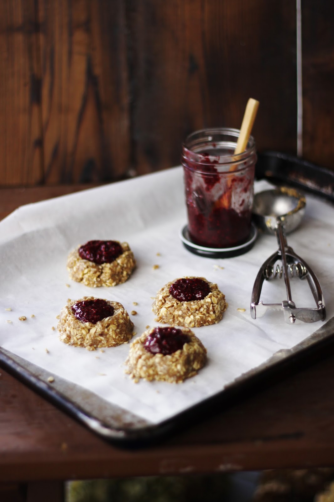 This Rawsome Vegan Life OAT & CASHEW THUMBPRINT COOKIES with BERRY
