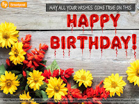 red and yellow flower best birthday greeting
