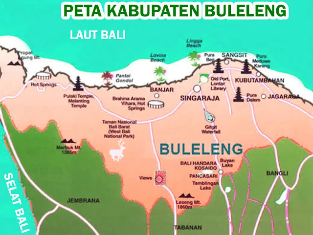 Gambar Peta Kabupaten Buleleng Lengkap