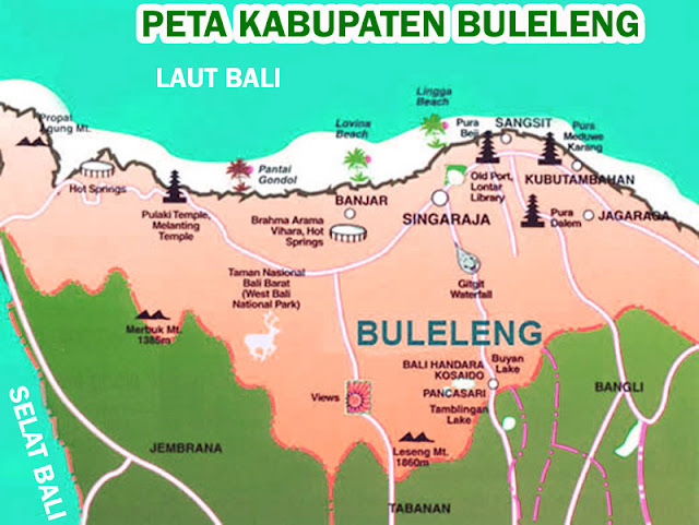 Peta Kabupaten Buleleng Lengkap Gambar Peta Kabupaten Buleleng Lengkap