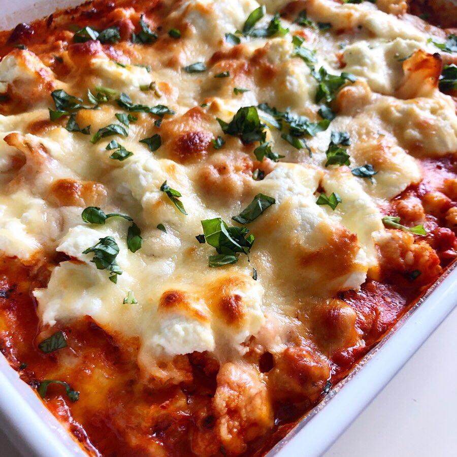 Baked Cauliflower Ziti Plates of Dana