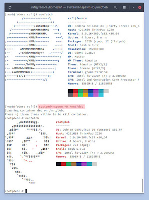 install distro linux chroot systemd-nspawn debootstrap