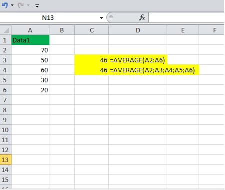 cara menghitung rata-rata di excel 2010