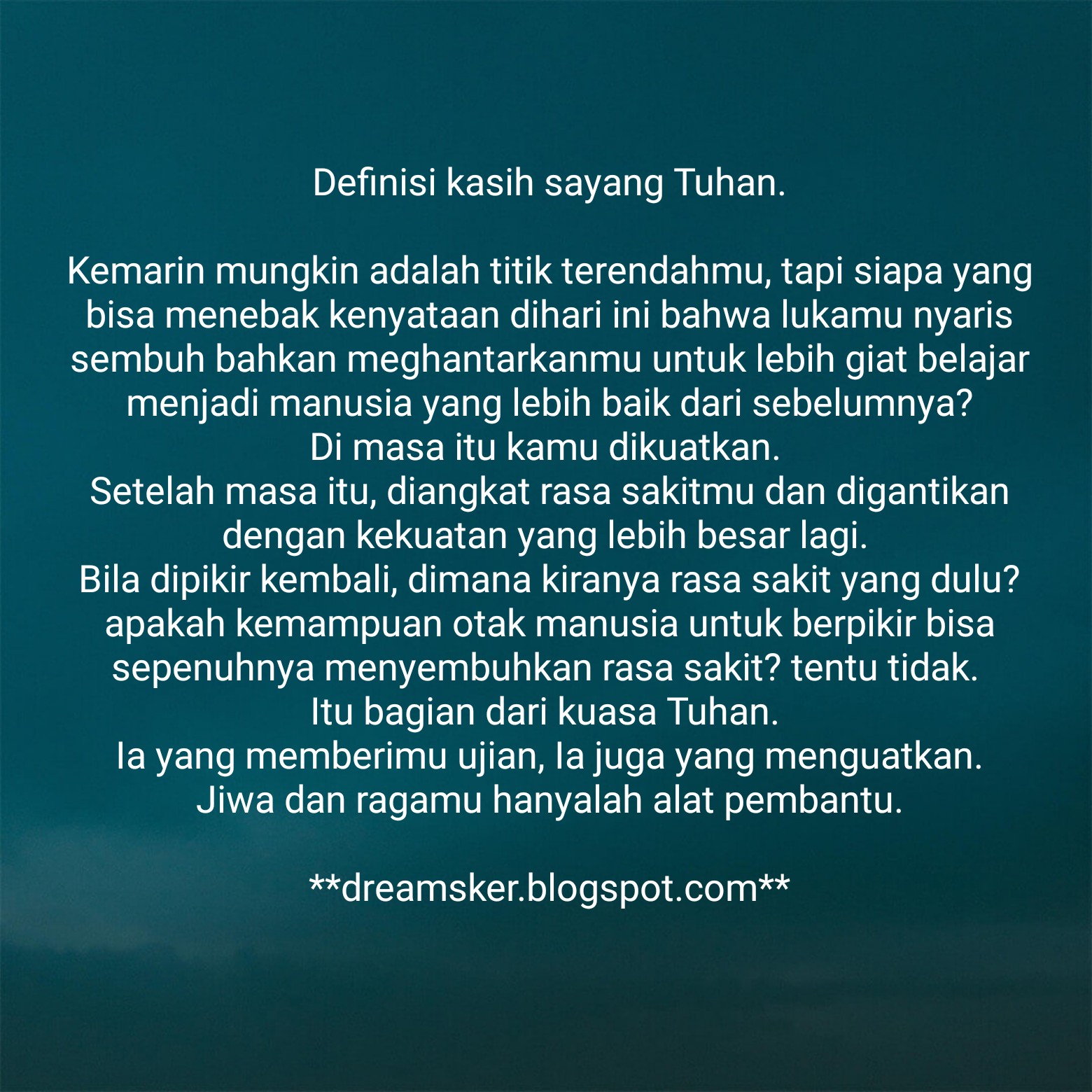 Definisi Kasih Sayang Tuhan