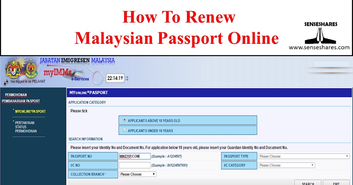 How To Renew Malaysian Passport Online Senseshares