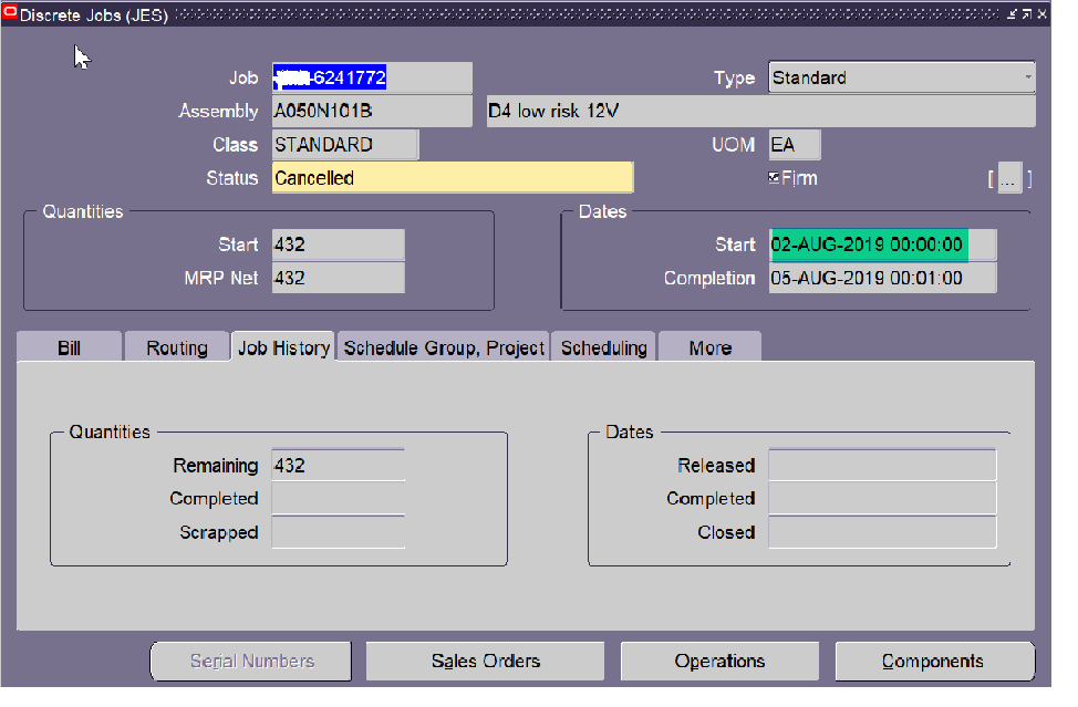 Oracle Applications Knowledge Sharing OPEN WIP JOB Conversion Legacy
