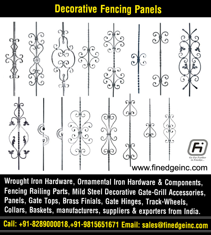 Decorative Wrought Iron And Ornamental Iron Components Fencing
