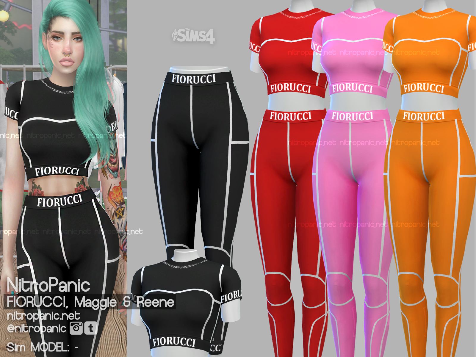 FIORUCCl, Maggie & Reene Set for The Sims 4