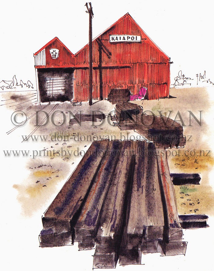 Don Donovan's World New Zealand Odyssey Kaiapoi Rail Yards.