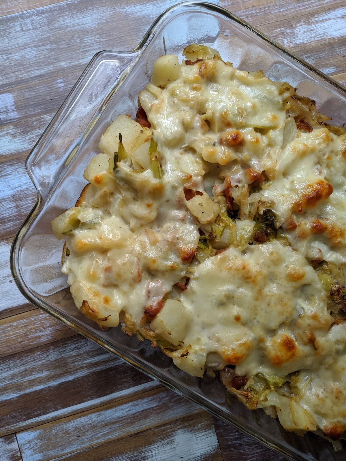 Kapusta Casserole Polish Cabbage, Potato, and Bacon Bake for BakingBloggers