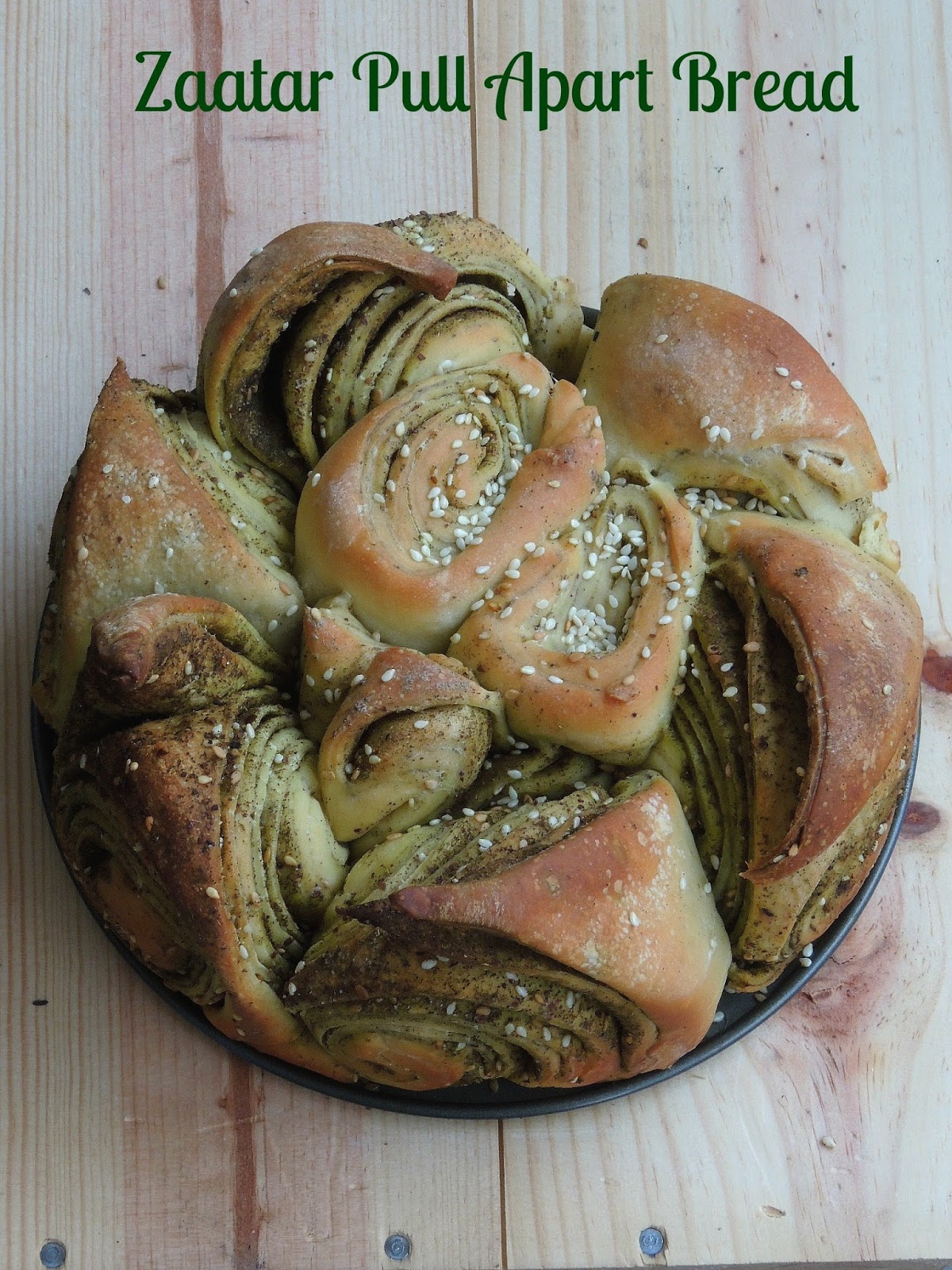 Priya's Versatile Recipes Vegan Zaatar Pull Apart Bread