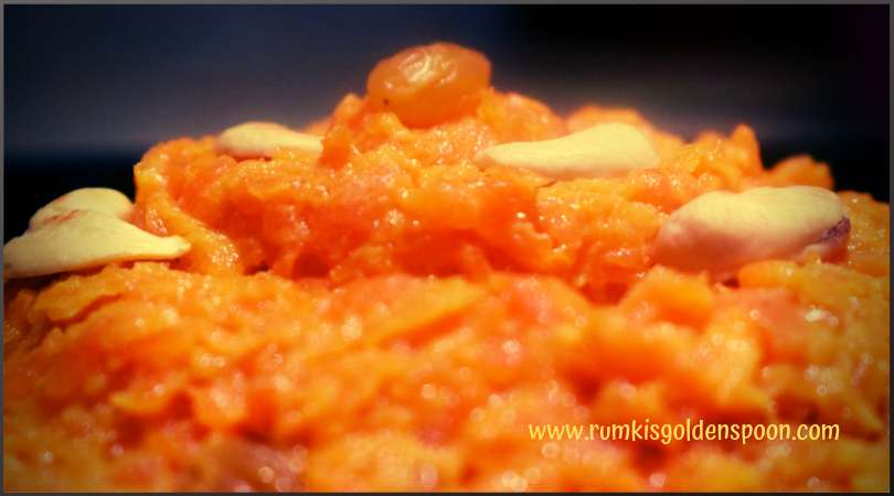 Indian Recipe, Indian Dessert, Easy recipes, Gajar Ka Halwa (Indian Carrot Pudding), Food Blog, Rumki's Golden Spoon, Halua, Gajarer Halua