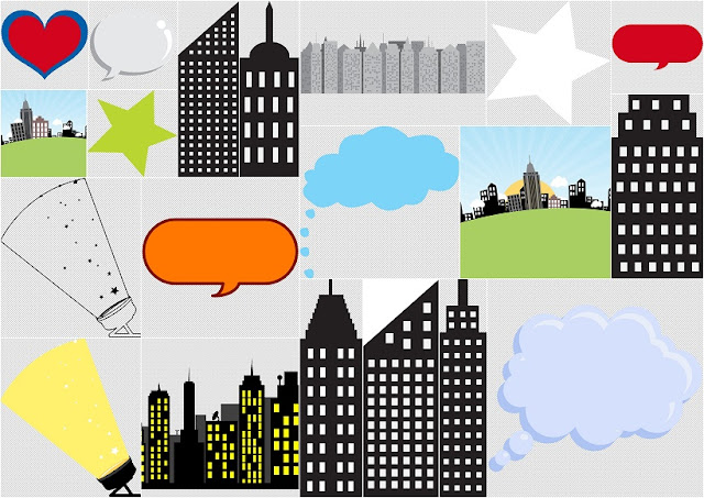 Fondos del Clipart Niños Super Héroes. Fondos del Clipart Niños Super Héroes.