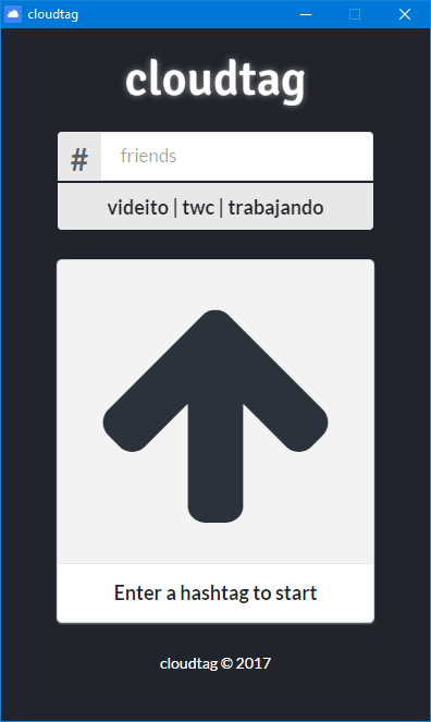 Cloudtag를 사용하면 해시태그를 사용하여 파일을 업로드하고 공유할 수 있습니다.