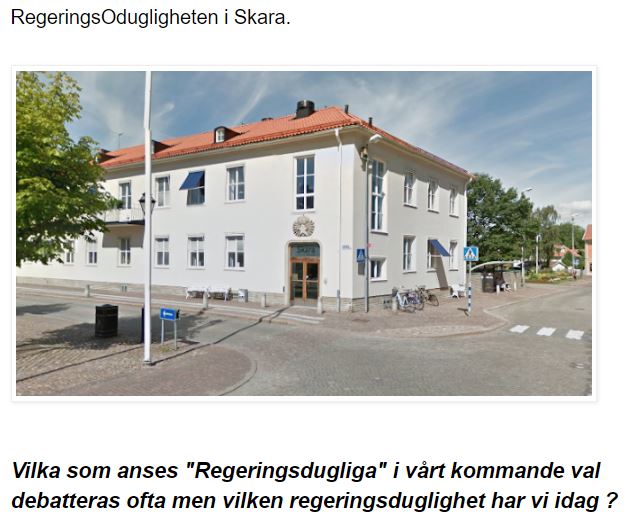 Regeringsodugligheten i Skara.