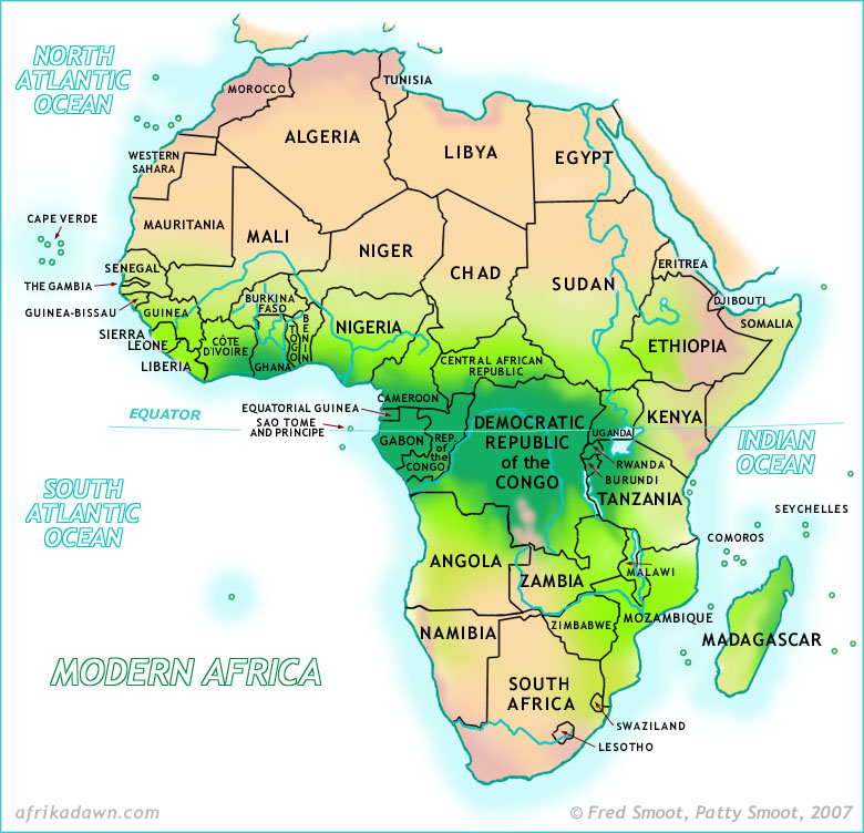 africa map 2007