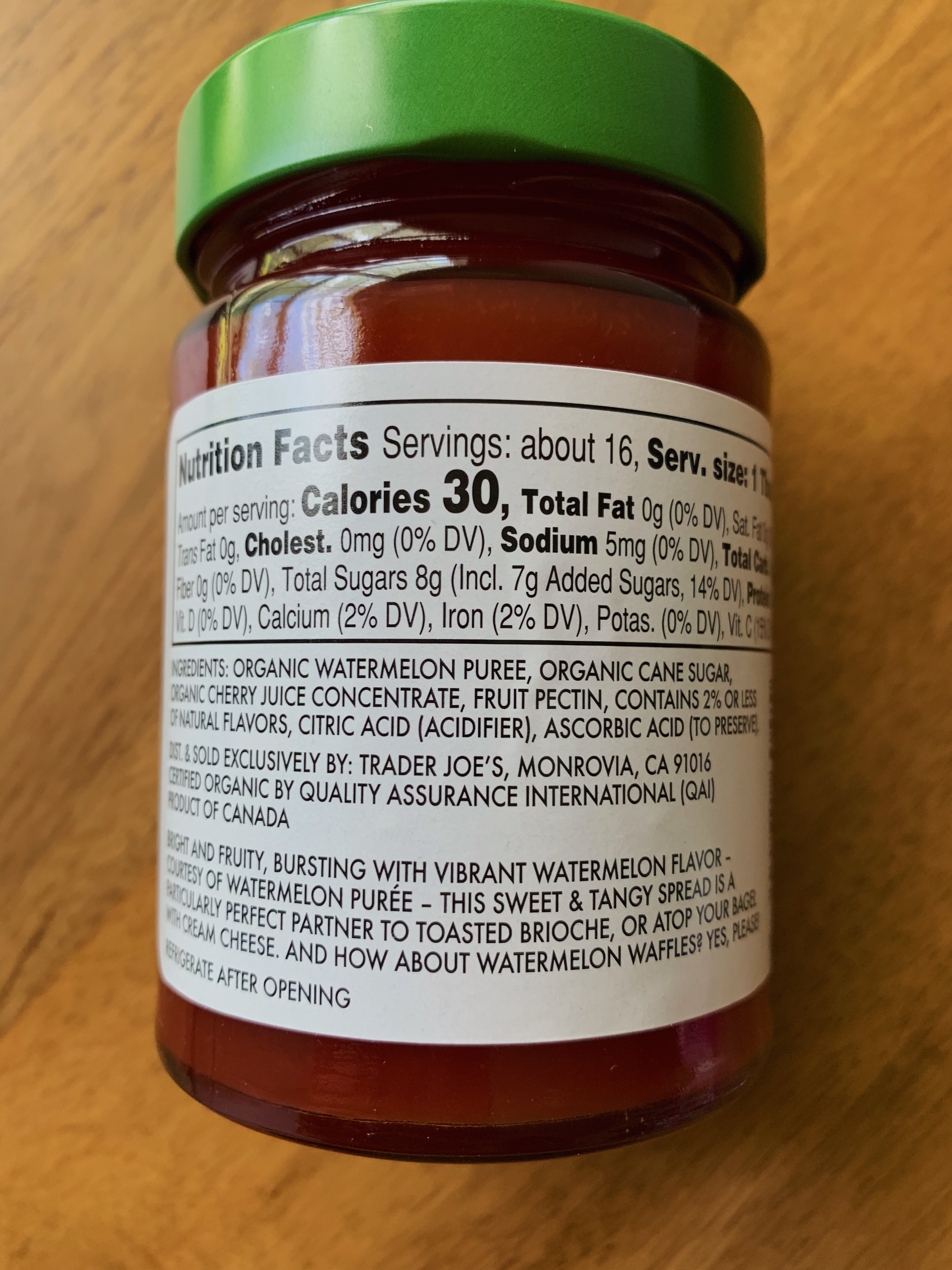 Trader Joe's Sparkling Watermelon Juice and Trader Joe's Watermelon Fruit Spread