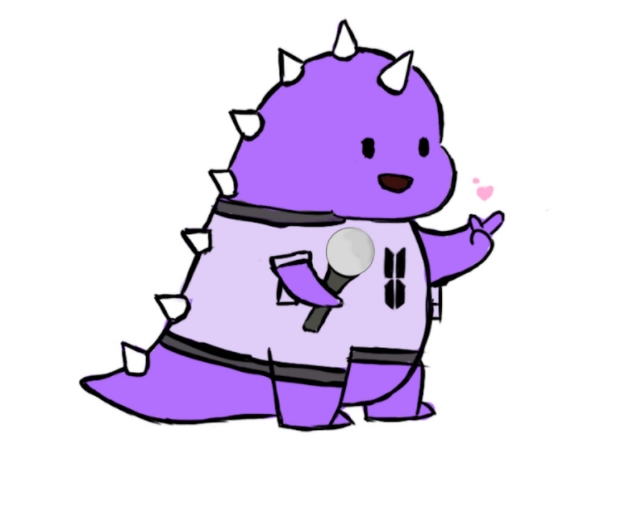 334 Wallpaper Dino Ungu My