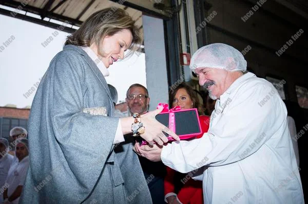 Queen Mathilde of Belgium visited to the Vanparys chocolate