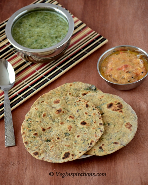Onion Spinach Roti ~ Indian Wheat Flat bread ~ Pyaaz Palak Roti | Veg ...