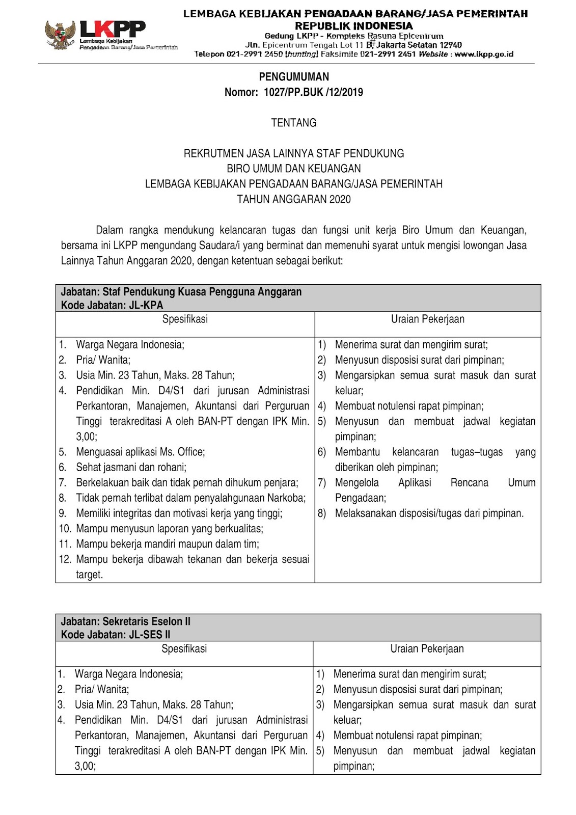 31 Nama Lembaga Pemerintah Non Kementerian Serta Tugas Dan