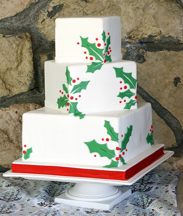  simple modern Christmas cake for an almostChristmas wedding Dec 22 