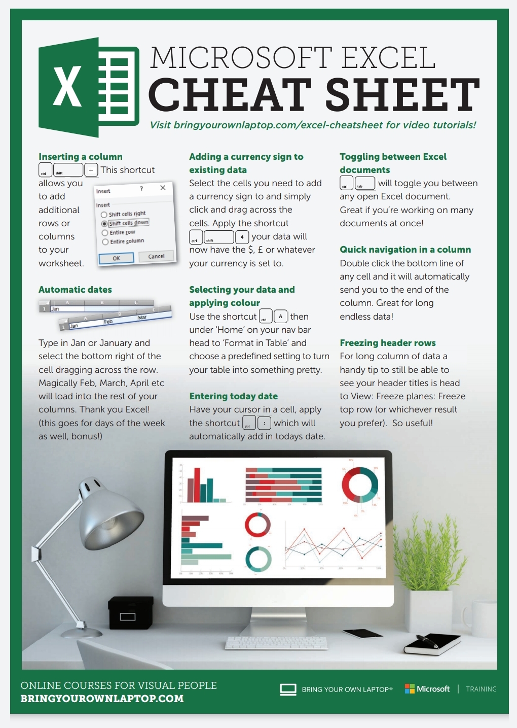 Excel Free Cheat Sheet Printable