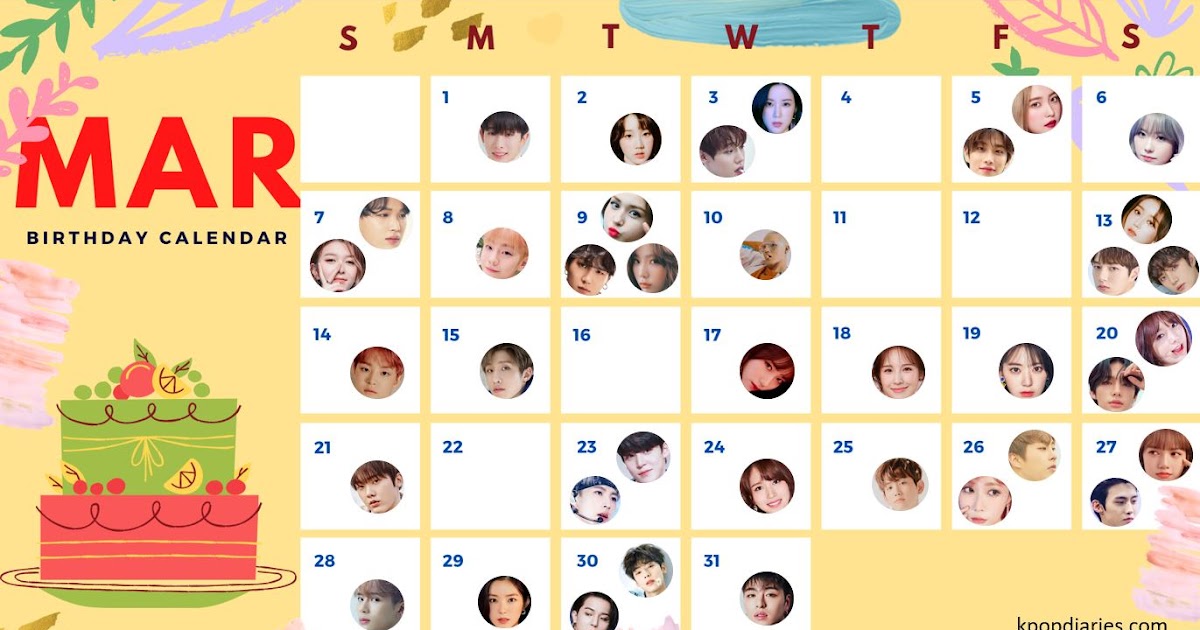 Kpop Idols Birthday List March KPop Galery
