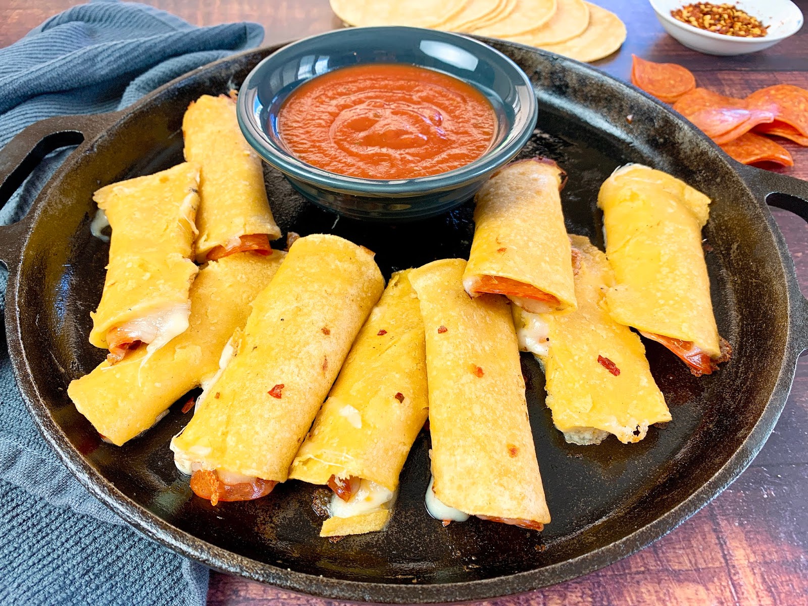 Pepperoni Pizza Taquitos