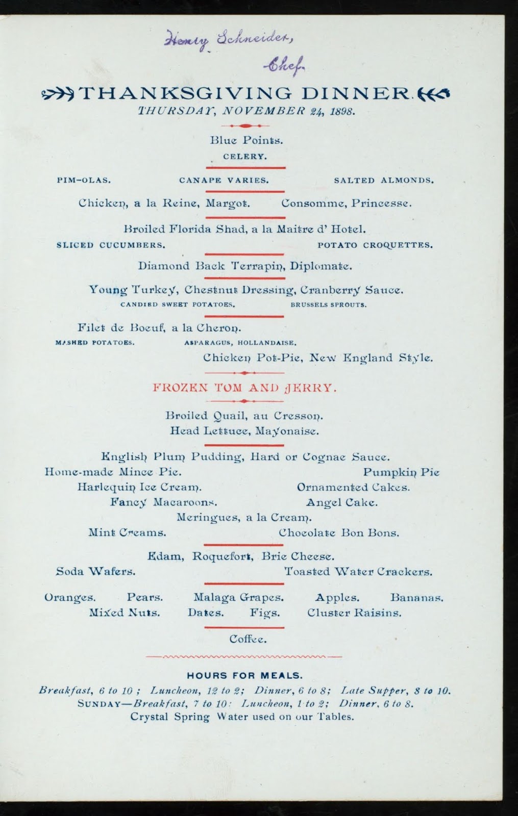 38 Vintage Thanksgiving Menus From the Late 19th Century ~ Vintage Everyday